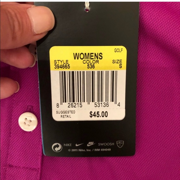 Nike Women's Pink Short Sleeve Polo Shirt - Picture 9 of 9